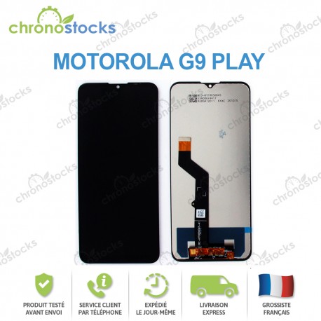 Ecran LCD vitre tactile pour Motorola G9 Play noir