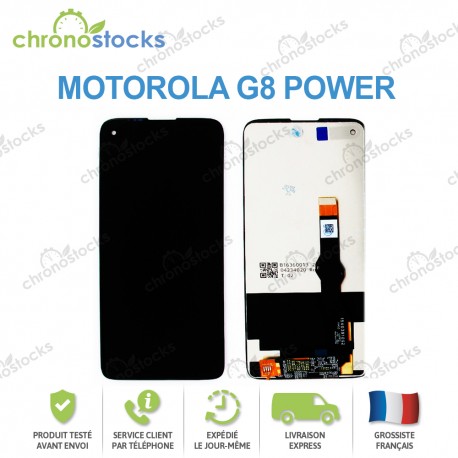 Ecran LCD vitre tactile pour Motorola G8 Power noir