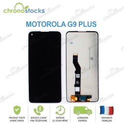 Ecran LCD vitre tactile pour Motorola G9 Plus noir