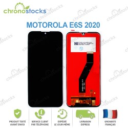 Ecran LCD vitre tactile pour Motorola E6S noir