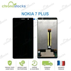 Ecran LCD vitre pour tactile Nokia 7 Plus noir (France)
