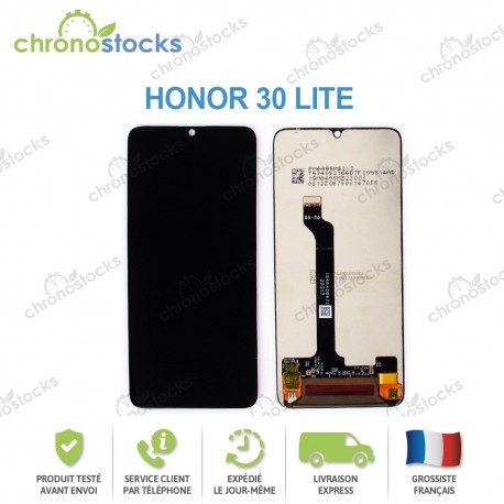 Ecran LCD vitre tactile pour Honor 30 lite noir