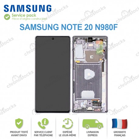 Ecran LCD vitre tactile original Samsung Note 20 N980F / NOTE 20 5G N981F gris