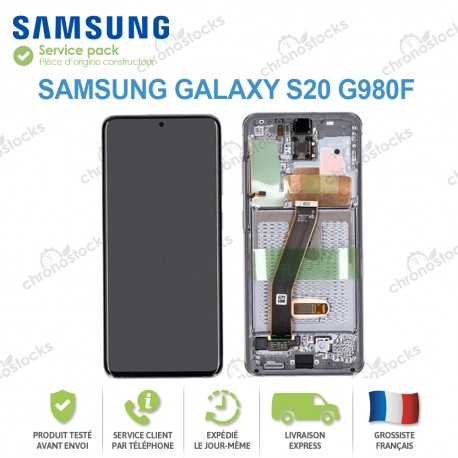 Ecran complet original Samsung Galaxy S20 G981F /G980F Gris noir