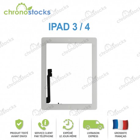 Vitre tactile blanche iPad 3 (A1403) (A1416) (A1430)