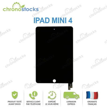 Ecran LCD vitre tactile iPad Mini 4 noir (A1538) (A1550)