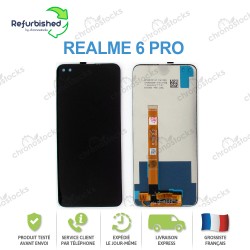 Ecran LCD vitre tactile reconditionné Realme 6 Pro noir
