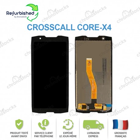 Ecran LCD vitre tactile CROSSCALL Core-X4 / Core-M4Go Noir reconditionné