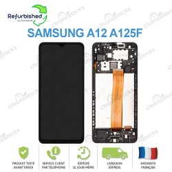 Ecran Lcd vitre tactile pour Samsung Galaxy A12 SM-A125F noir (Refurbished)