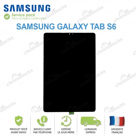 Ecran complet noir d'origine Galaxy Tab S6 (T860/T865)