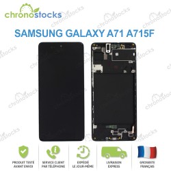 Ecran complet châssis Samsung Galaxy A71 A715F noir