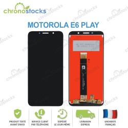 Ecran LCD vitre tactile pour Motorola E6 Play noir