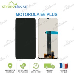 Ecran LCD vitre tactile pour Motorola E6 Plus noir