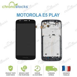 Ecran LCD vitre tactile pour Motorola E5 Play noir