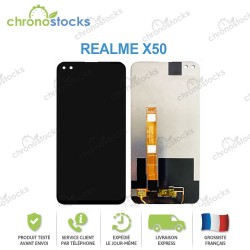 Ecran LCD vitre tactile Realme X50 Noir