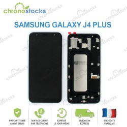 Ecran LCD vitre tactile châssis Samsung Galaxy J4 Plus SM-J415F noir