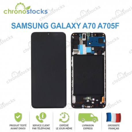 Ecran OLED complet sur châssis Samsung Galaxy A70 A705F noir