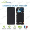 Ecran complet Vitre tactile sur châssis Samsung Galaxy A70 A705F noir