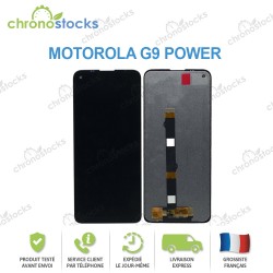 Ecran LCD vitre tactile pour Motorola G9 Power Noir
