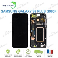 Ecran complet châssis reconditionné Samsung Galaxy S9 Plus G965F Noir