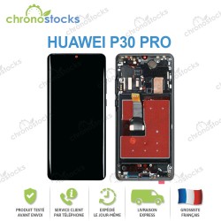 Ecran LCD vitre tactile chassis pour Huawei P30 Pro noir
