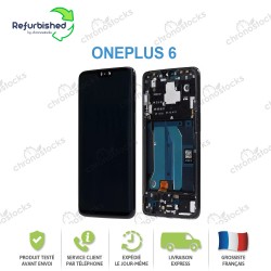 Ecran LCD Châssis Vitre Tactile OnePlus 6 Noir (reconditionné)