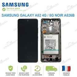 Ecran complet original Samsung Galaxy A52 4G / 5G Noir A526B