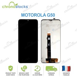 Ecran LCD vitre tactile Oled pour Motorola G50 Noir