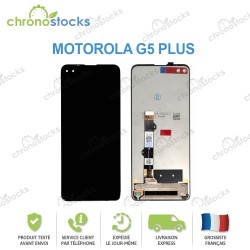 Ecran LCD vitre tactile pour Motorola G5 Plus noir