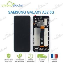 Ecran complet sur châssis Samsung Galaxy A32 5G noir A326B