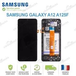 Bloc Complet Assemblé Original Samsung Galaxy A12 SM-A125F noir
