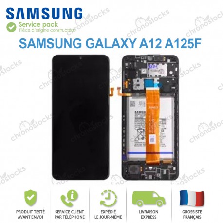 Bloc complet assemblé original Samsung Galaxy A12 A125F noir