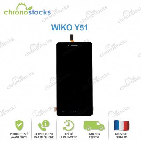 Ecran LCD vitre tactile Wiko Y61 Noir
